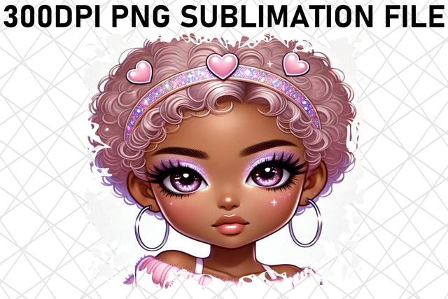 Crisp PNG files, make your work shine bright! , Love Girl Sublimation afrosvg 