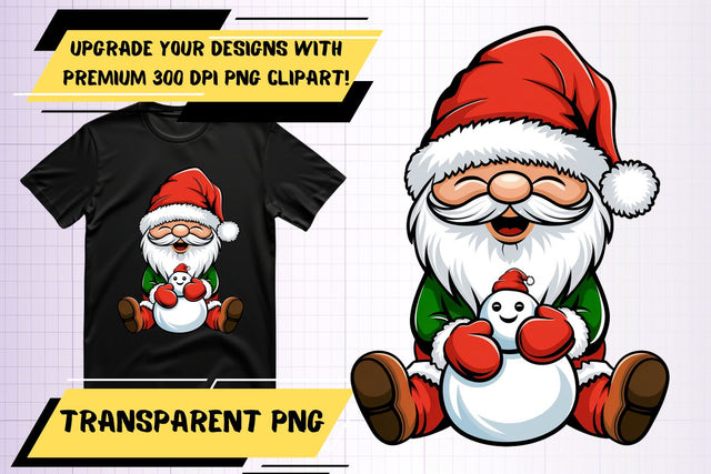 Crisp PNG images, ready for sublimation , Gnome Sublimation HoodArtCraft 