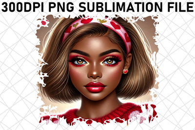 Crisp PNG prints for badges, create unique accessories! , Love Girl Sublimation afrosvg 