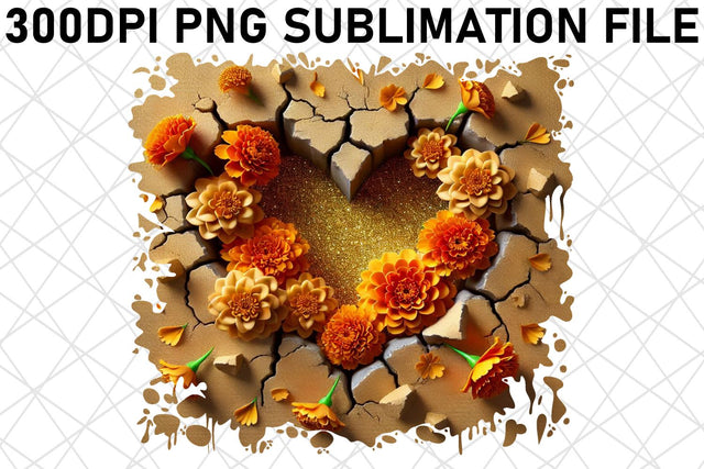 Crisp PNG prints for door hangers, leave a message in style! , 3D Heart Sublimation afrosvg 