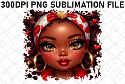 Crisp PNG prints for door hangers, leave a message in style! , Love Girl Sublimation afrosvg 