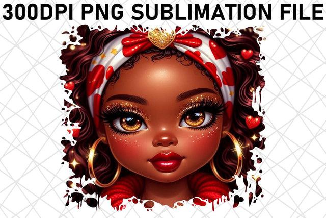 Crisp PNG prints for door hangers, leave a message in style! , Love Girl Sublimation afrosvg 