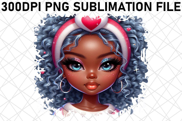 Crisp PNG prints for family trees, celebrate your roots! , Love Girl Sublimation afrosvg 