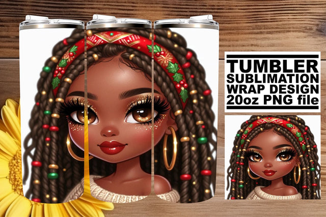 Crisp PNG tumbler wrap, perfect for stunning visuals! , Love Girl Sublimation afrosvg 