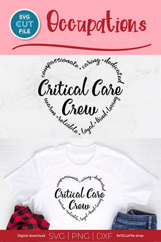 Critical care crew svg for ICU nurse squad or team SVG SVG Cut File 