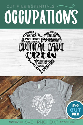 Critical care crew svg for ICU nurse squad or team SVG SVG Cut File 