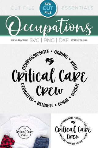 Critical care crew svg for ICU nurse squad or team SVG SVG Cut File 
