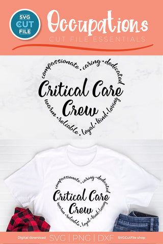 Critical care crew svg for ICU nurse squad or team SVG SVG Cut File 