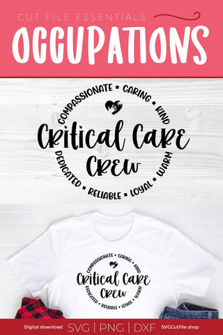 Critical care crew svg for ICU nurse squad or team SVG SVG Cut File 