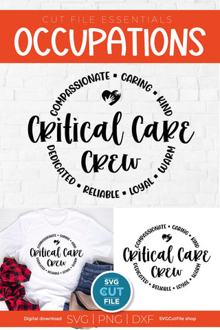 Critical care crew svg for ICU nurse squad or team SVG SVG Cut File 