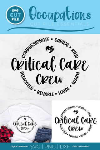 Critical care crew svg for ICU nurse squad or team SVG SVG Cut File 