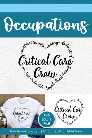 Critical care crew svg for ICU nurse squad or team SVG SVG Cut File 