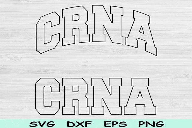 Crna Svg Dxf Cut Files, Crna Png, Nurse Anesthetist Svg Files For Cricut, Nurse Svg, Nurse Shirt Svg Wave Text Sublimation Digital Designs SVG TiffsCraftyCreations 