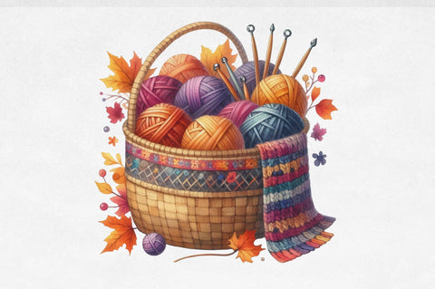Crochet Autumn Sublimation Clipart Sublimation SVGista 