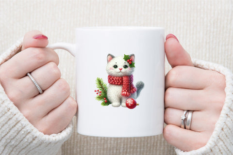 Crochet Christmas Cat Sublimation Bundle Sublimation designartist 