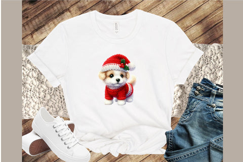 Crochet Christmas Dog Sublimation Bundle Sublimation designartist 
