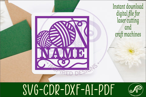 Crochet name wall art sign, SVG file SVG APInspireddesigns 
