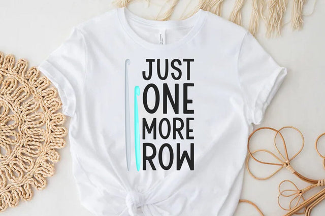 Crochet Quote Design, Just one More row SVG SVG FiveStarCrafting 