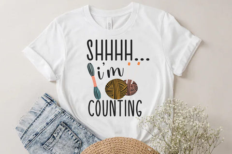 Crochet Quote Design, Shhhh... i am counting SVG SVG FiveStarCrafting 