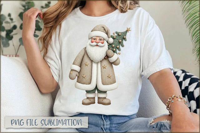 Crochet Santa PNG, Christmas Santa PNG Sublimation Shetara Begum 
