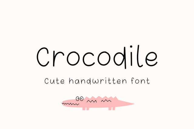 Crocodile Font Cotton White Studio 