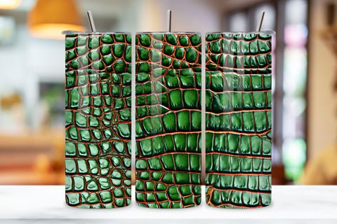 Crocodile Leather Tumbler Wrap | 20 oz | Animal Print PNG, 3D Leather Tumbler Wrap, Sublimation Design, 20 oz Skinny Tumbler, Paper Leather tumbler sublimation designs download, colorful Sublimation FloridPrintables 