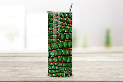 Crocodile Leather Tumbler Wrap | 20 oz | Animal Print PNG, 3D Leather Tumbler Wrap, Sublimation Design, 20 oz Skinny Tumbler, Paper Leather tumbler sublimation designs download, colorful Sublimation FloridPrintables 