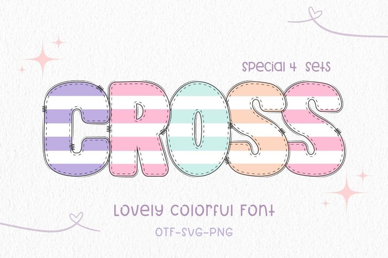 Cross - Color Font Font AnningArts Design 