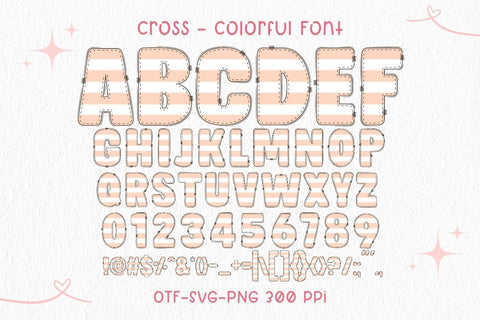 Cross - Color Font Font AnningArts Design 