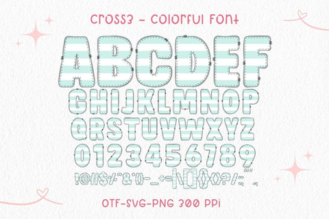 Cross - Color Font Font AnningArts Design 