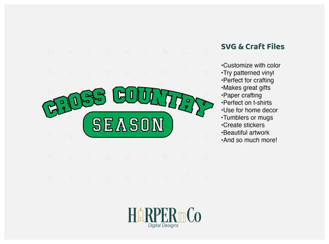 Cross Country Season Laser SVG EPS Cut File SVG HarperNCo 