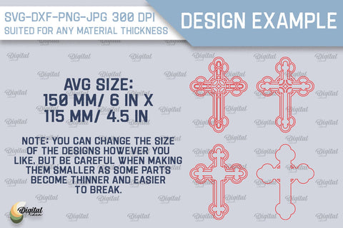 Cross Laser Cut. Multilayer Cross SVG SVG Evgenyia Guschina 