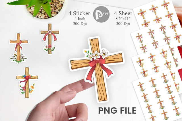 Cross Sticker Sublimation artnoy 