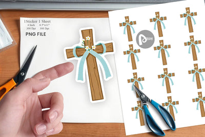 Cross Sticker Sublimation artnoy 