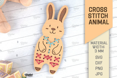 Cross Stitch Animals SVG. Cross Stitch Blanks Laser Cut. Bunny SVG SVG Evgenyia Guschina 