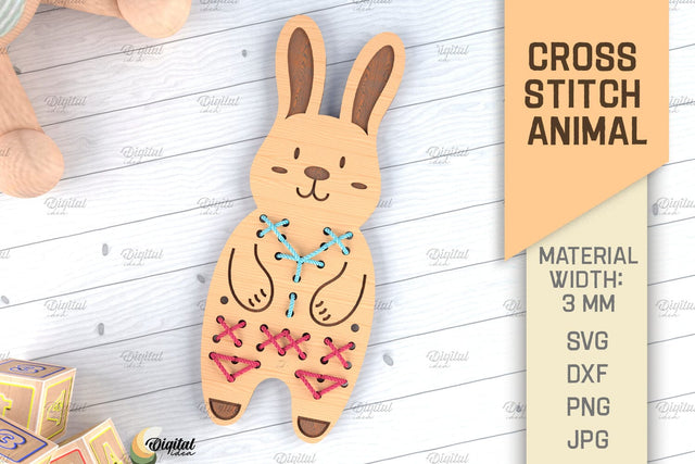 Cross Stitch Animals SVG. Cross Stitch Blanks Laser Cut. Bunny SVG SVG Evgenyia Guschina 