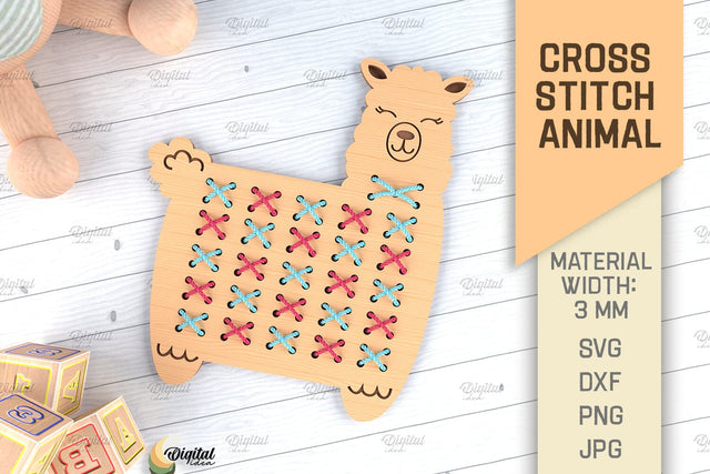 Cross Stitch Animals SVG. Cross Stitch Blanks Laser Cut. Lama SVG SVG Evgenyia Guschina 