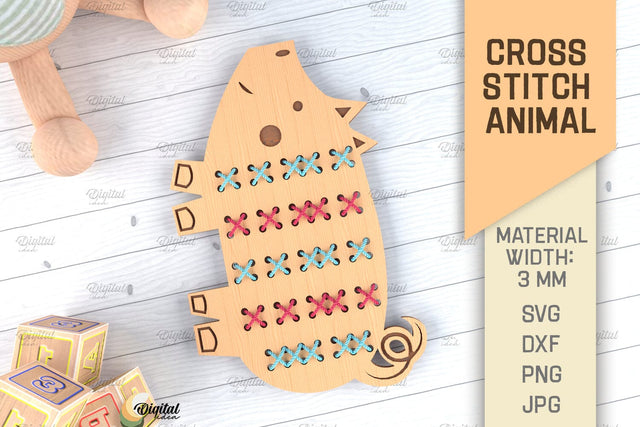 Cross Stitch Animals SVG. Cross Stitch Blanks Laser Cut. Pig SVG SVG Evgenyia Guschina 