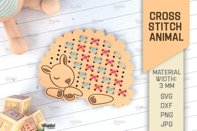 Cross Stitch Animals SVG. Cross Stitch Blanks Laser Cut. Sheep SVG SVG Evgenyia Guschina 