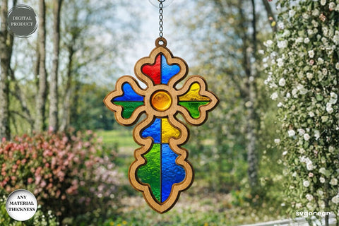 Cross Suncatcher Laser Cut Bundle SVG SvgOcean 