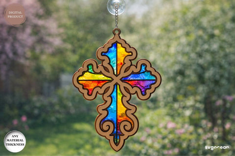 Cross Suncatcher Laser Cut Bundle SVG SvgOcean 