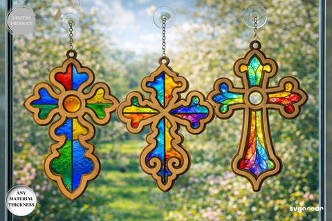 Cross Suncatcher Laser Cut Bundle SVG SvgOcean 