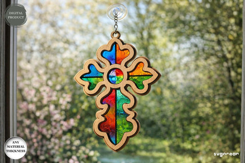 Cross Suncatcher Laser Cut Bundle SVG SvgOcean 