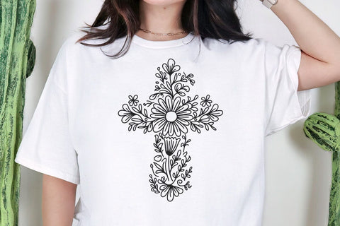 Cross SVG, Floral Cross SVG, Christian Cross SVG, Flower Cross Svg, Faith Svg, Christian Svg SVG DesignDestine 