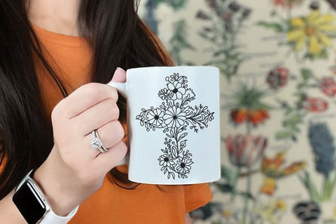 Cross SVG, Floral Cross SVG, Christian Cross SVG, Flower Cross Svg, Faith Svg, Christian Svg SVG DesignDestine 