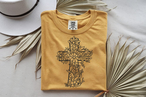 Cross SVG, Floral Cross SVG, Christian Cross SVG, Flower Cross Svg, Faith Svg, Christian Svg SVG DesignDestine 