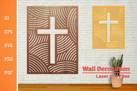 Cross Wall Decoration - Laser Cut SVG 1 SVG Slim Studio 