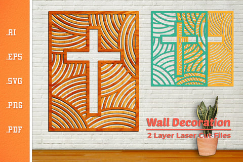 Cross Wall Decoration - Laser Cut SVG 1 SVG Slim Studio 