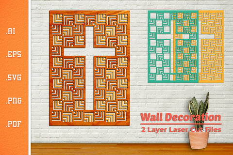 Cross Wall Decoration - Laser Cut SVG 2 SVG Slim Studio 