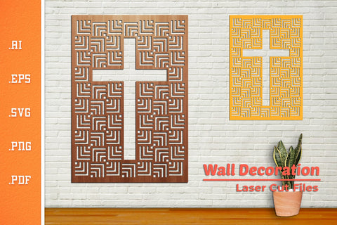 Cross Wall Decoration - Laser Cut SVG 2 SVG Slim Studio 